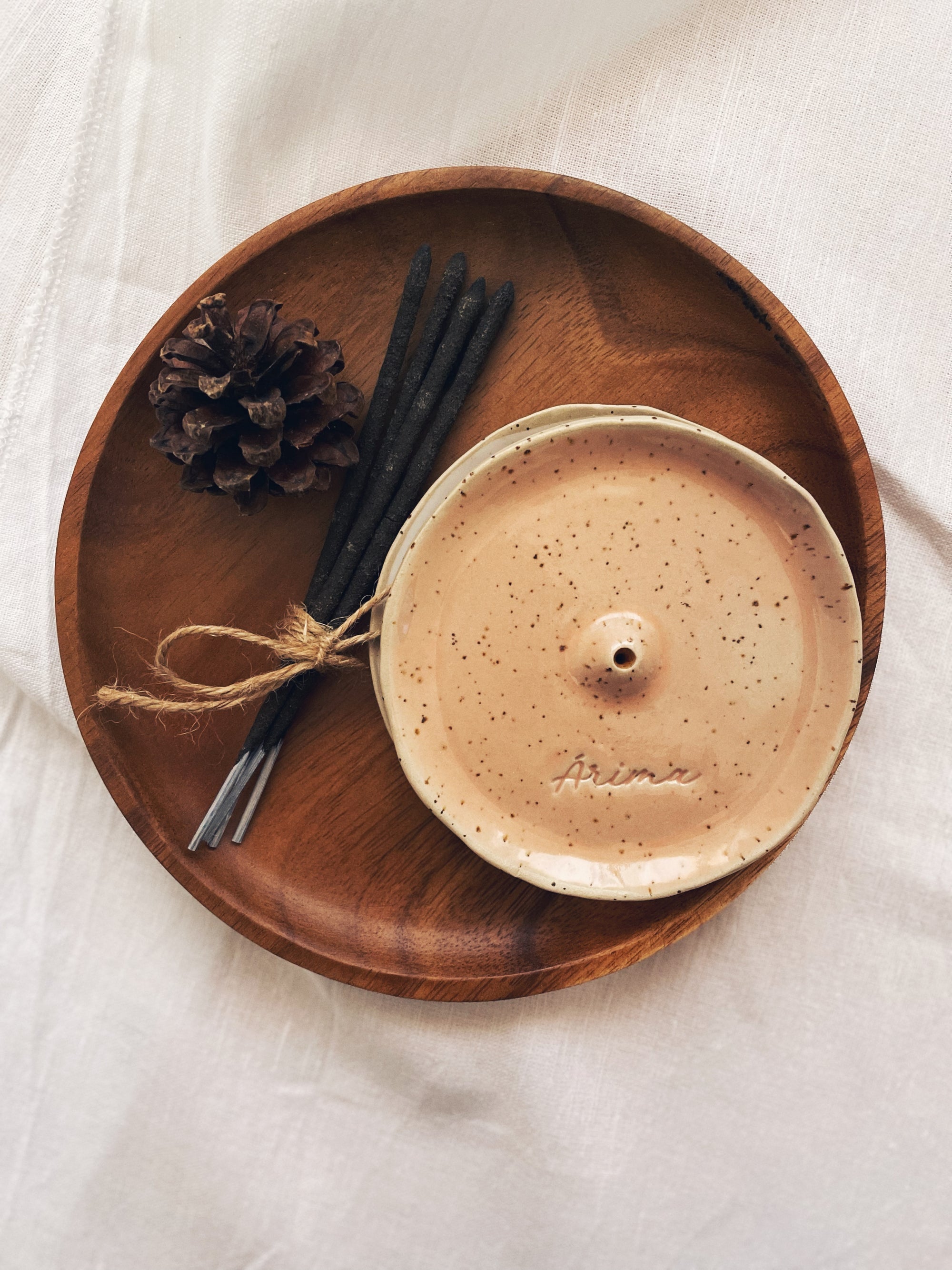 Porta incienso cerámica rosa - CORAL