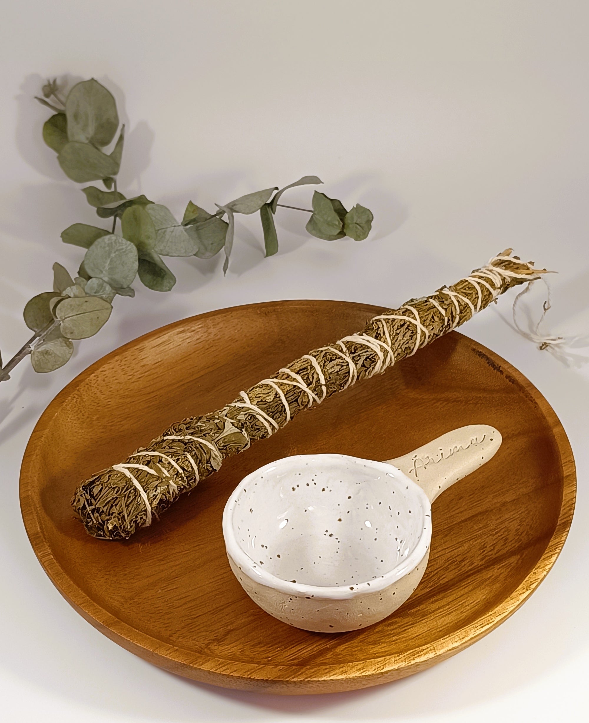 Sahumador de cerámica blanco - VEGA