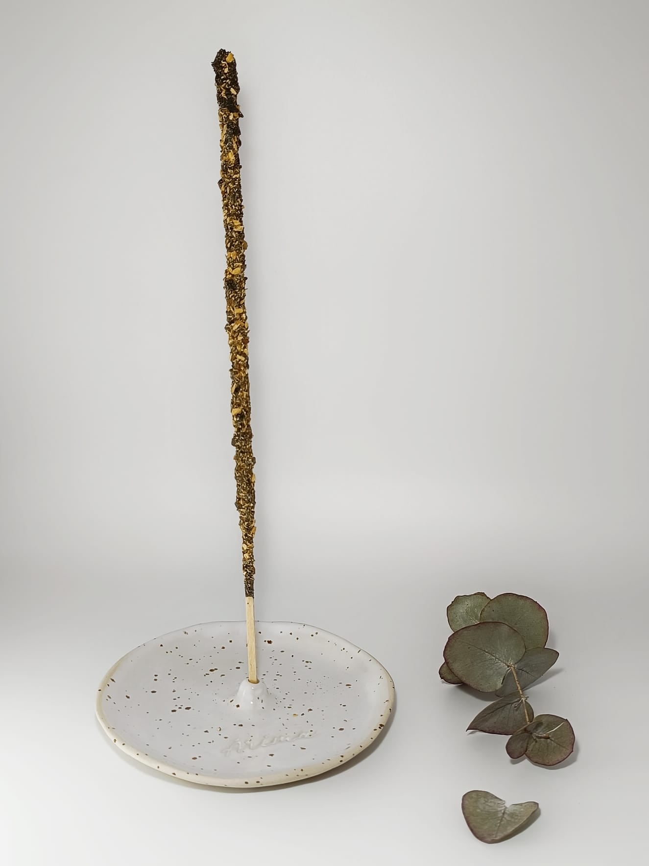 Porta incienso cerámica blanco - VEGA