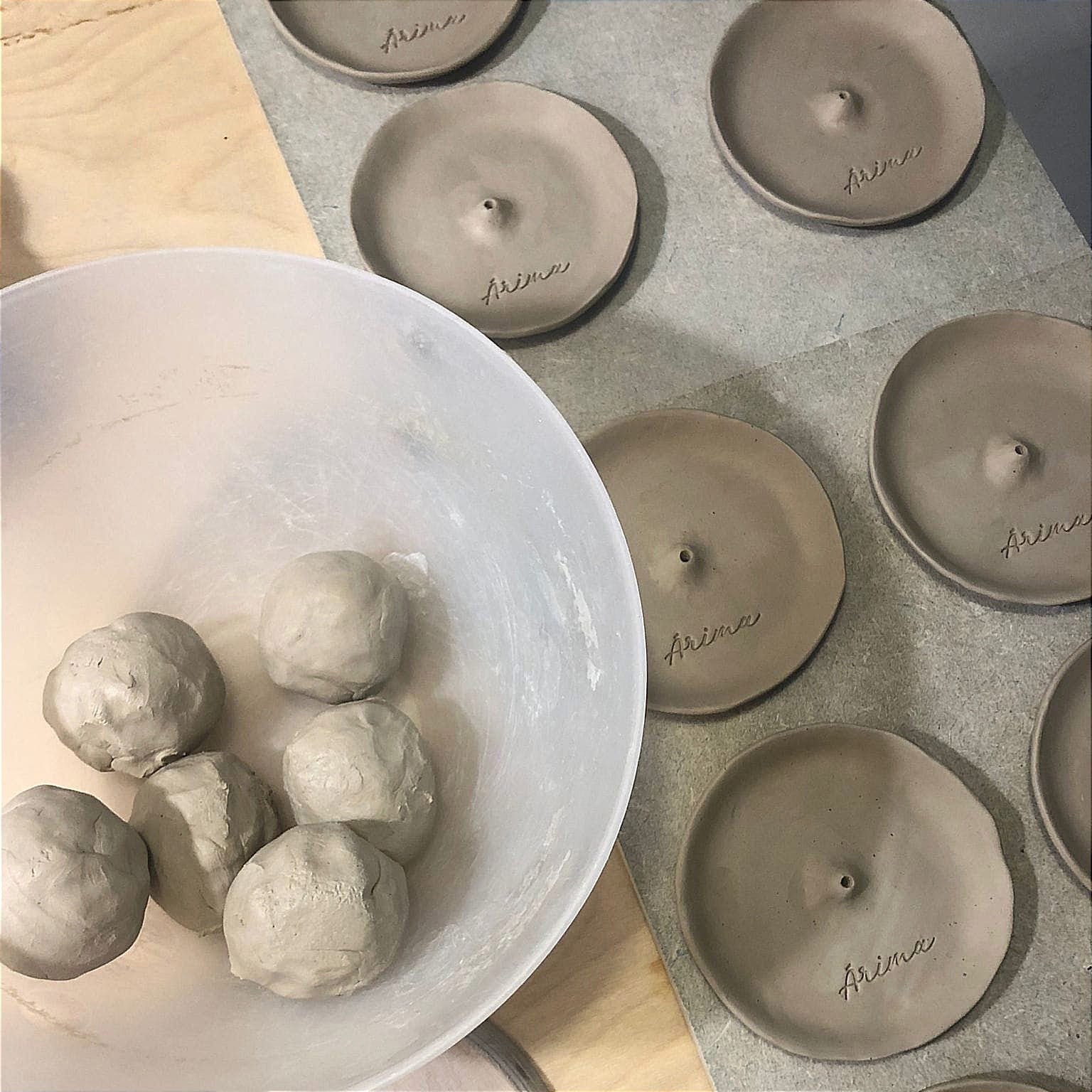 Porta incienso cerámica rosa - CORAL