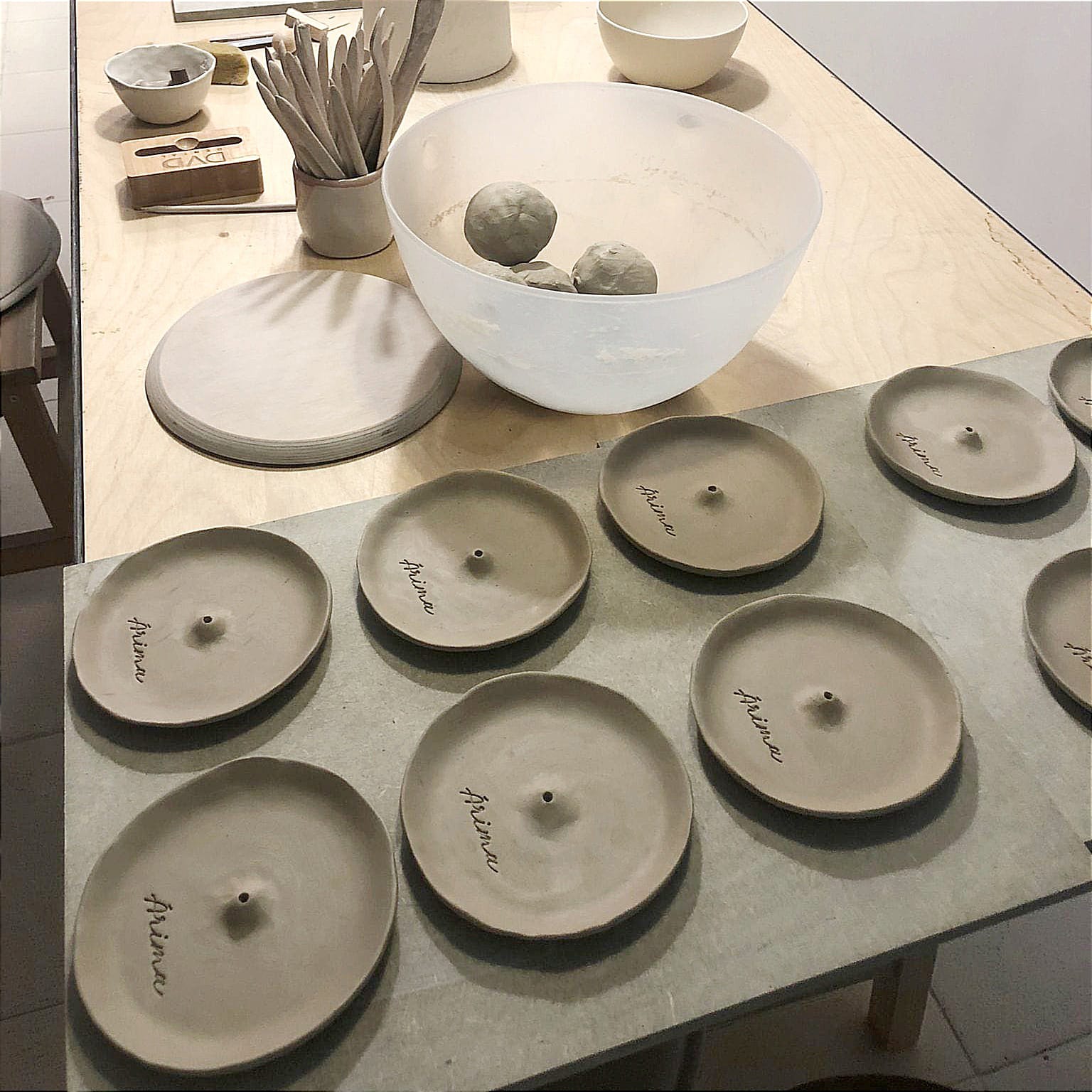 Porta incienso cerámica blanco - VEGA