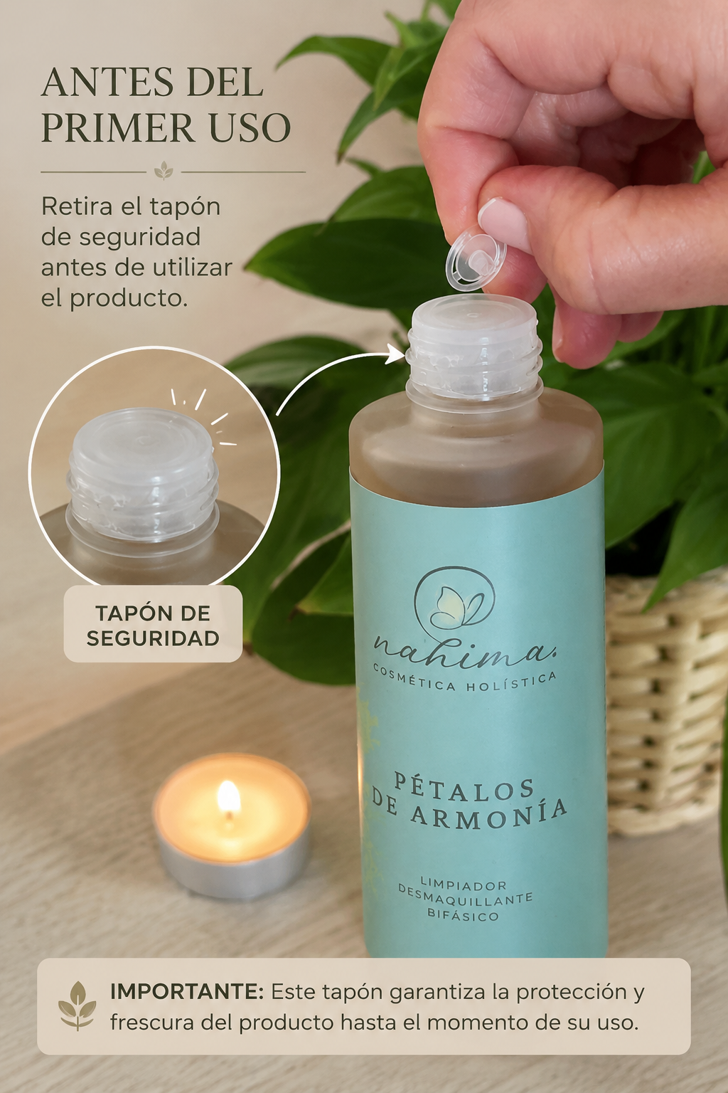 Pétalos de Armonía · Limpiador y desmaquillante calmante
