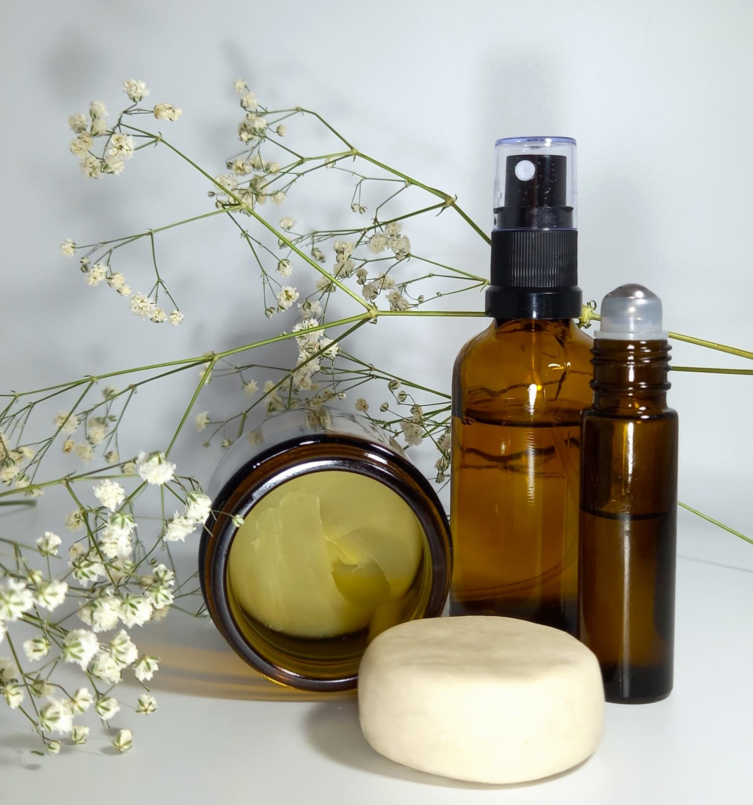Pack 1 - Rosácea: Jabón sólido facial + Elixir botánico + Ungüento + Roll-on "Magia"